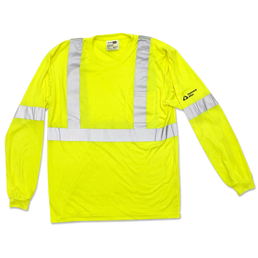 Safety Tees CornerStone ANSI 107 Class 2 Long Sleeve Safety T-Shirt