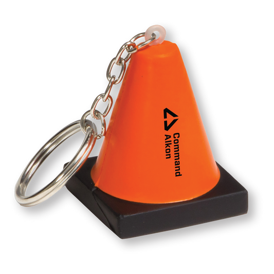 Construction Cone Stress Reliever Key Chain
